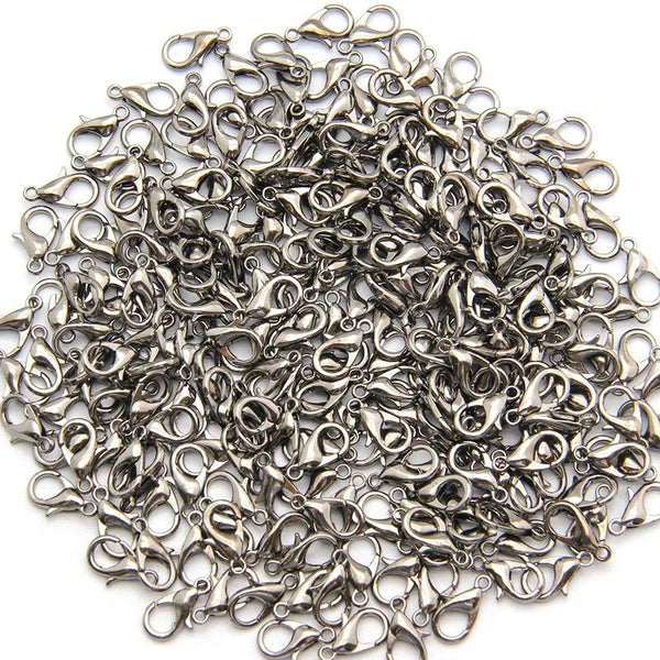 1000 x Alloy Lobster Claw For DIY Jewelry Jewellery Crafts 12mm Silver