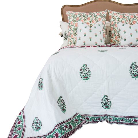 Kolka Kaner Coverlet Bedspread Comforter Ruby Queen 210 x 210cm
