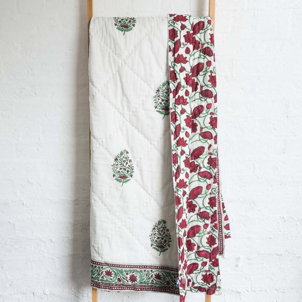 Kolka Kaner Coverlet Bedspread Comforter Ruby Queen 210 x 210cm