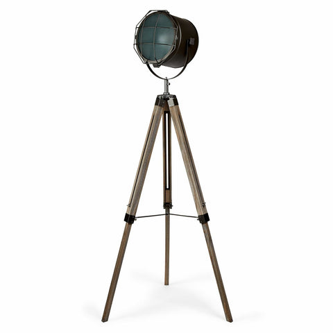 Nautical Tripod Searchlight Modern Spot Retro Industrial Floor Lamp Light Grey 153cm