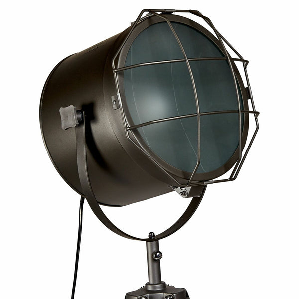Nautical Tripod Searchlight Modern Spot Retro Industrial Floor Lamp Light Grey 153cm