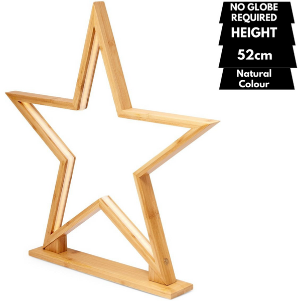 Bamboo Star LED Bedside Side End Coffee Table Lamp Light 52cm