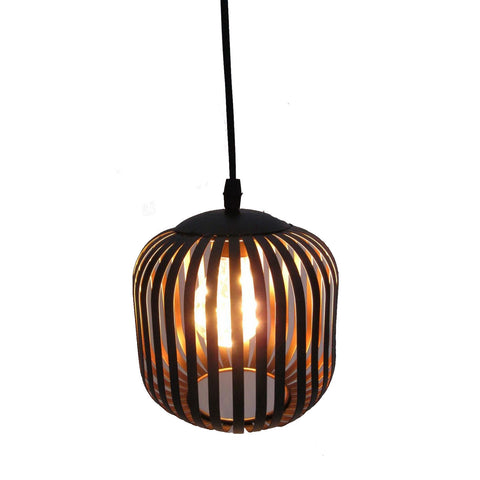 Metal LED Pendant Ceiling Lamp Light Timer Battery Powered