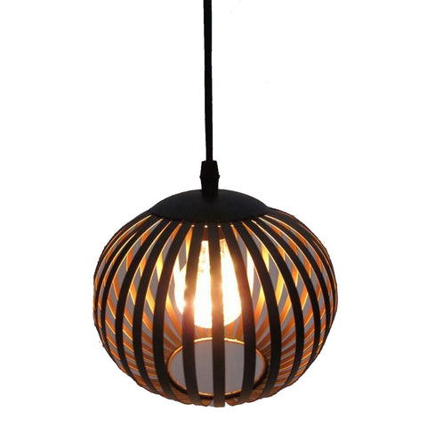 Metal LED Pendant Ceiling Lamp Light Timer Battery Powered