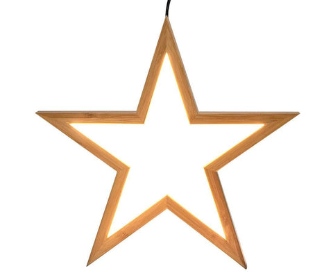 Bamboo Star LED Ceiling Pendant Hanging Lamp Light Large 51cm