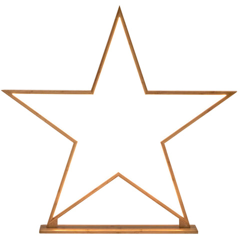 Bamboo Star Table Desk Lamp Light LED Strip Modern Designer Natural 87cm