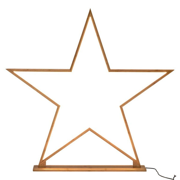 Bamboo Star Table Desk Lamp Light LED Strip Modern Designer Natural 87cm
