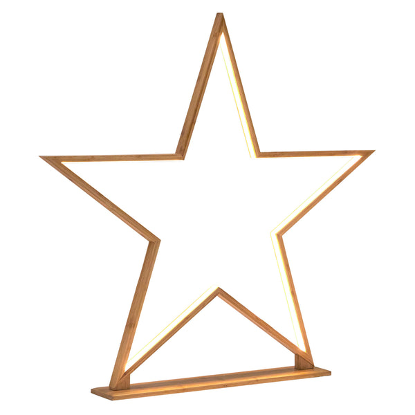 Bamboo Star Table Desk Lamp Light LED Strip Modern Designer Natural 87cm