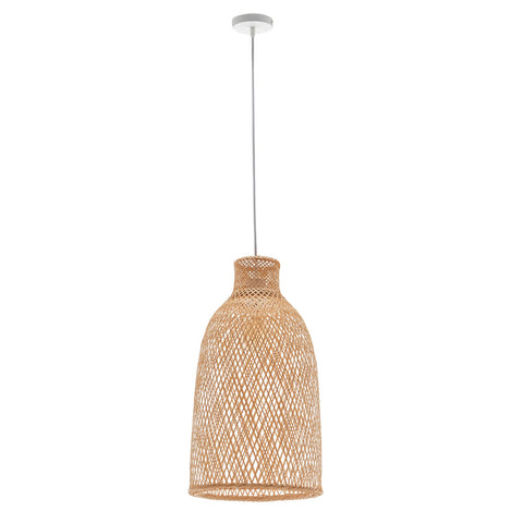 Natural Woven Bamboo Cone Pendant Ceiling Lamp Light Bell Shade Boho Tropical