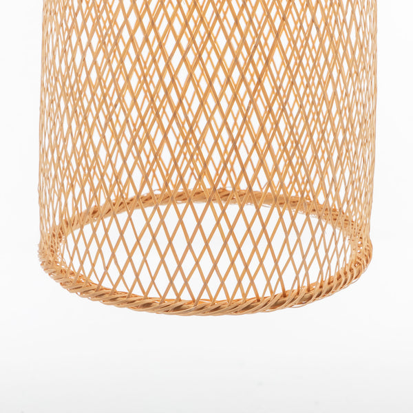 Natural Woven Bamboo Cone Pendant Ceiling Lamp Light Bell Shade Boho Tropical