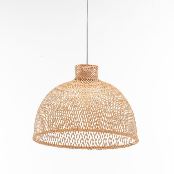Natural Woven Bamboo Dome Pendant Ceiling Lamp Light Shade Boho Tropical