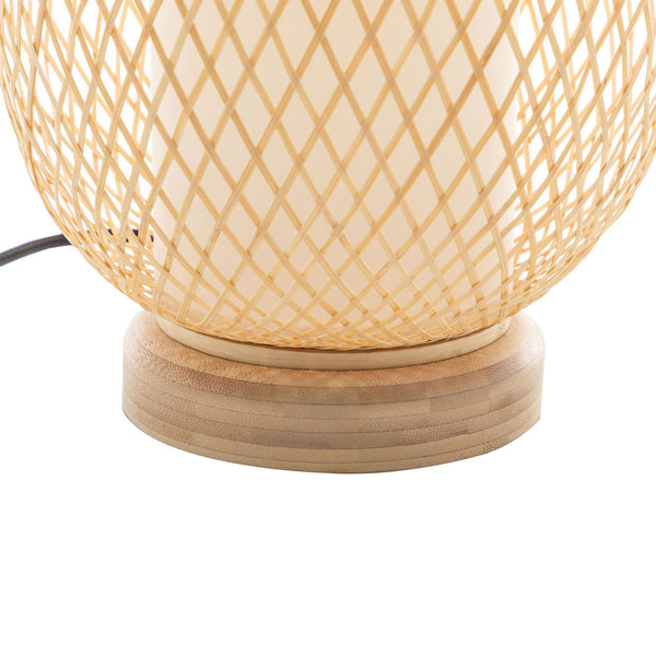 Natural Woven Bamboo Rattan Oval Table Lamp Light Shade Boho Tropical Coastal