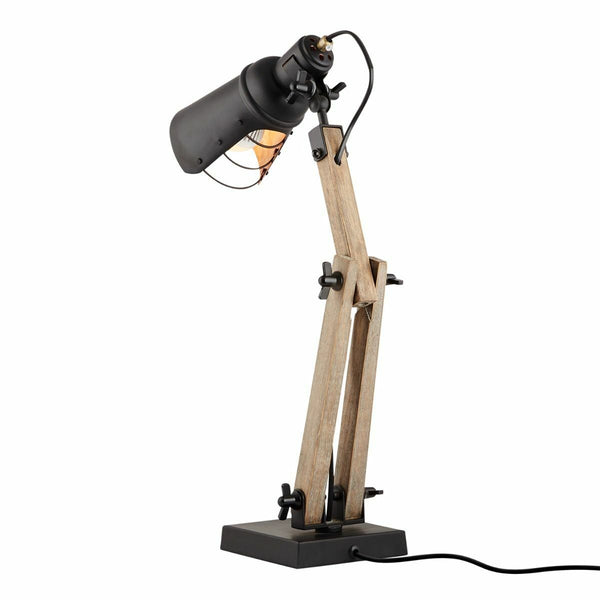 Scandi Modern Natural Wooden Side End Coffee Desk Table Lamp Light