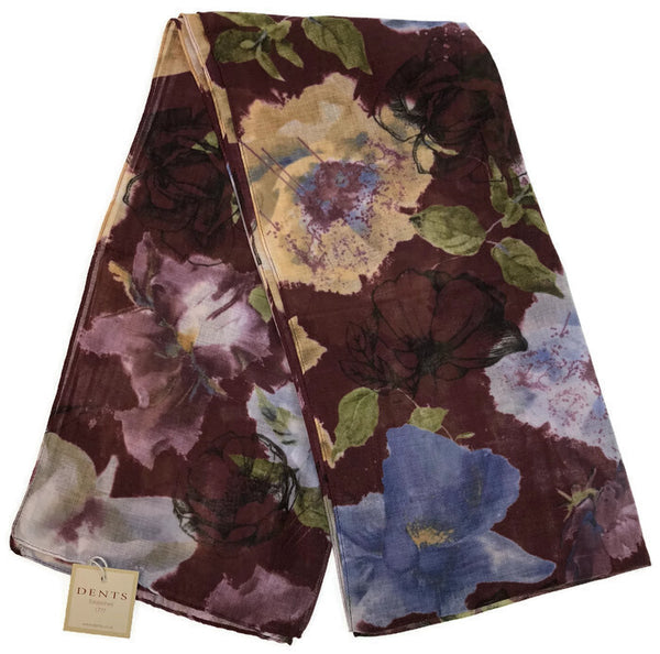Dents Womens Floral Multicoloured Scarf 160 x 36cm