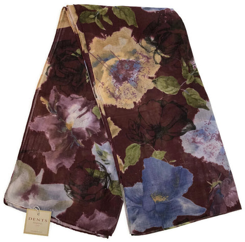Dents Womens Floral Multicoloured Scarf 160 x 36cm