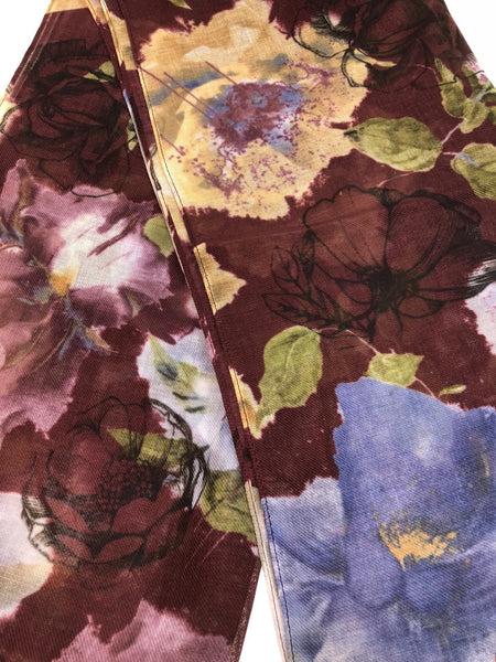Dents Womens Floral Multicoloured Scarf 160 x 36cm