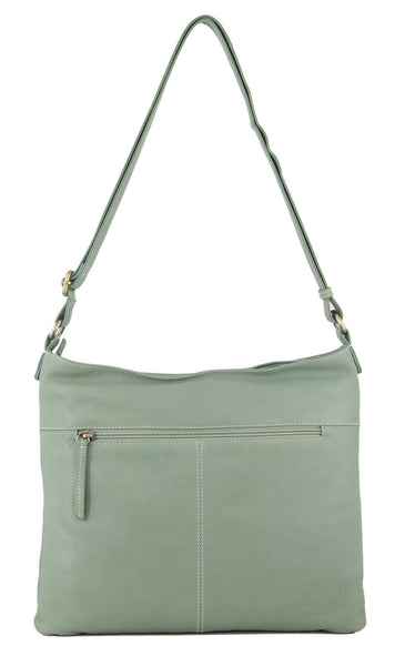 Pierre Cardin Woven Leather Womens Crossbody Shoulder Bag Handbag Mint