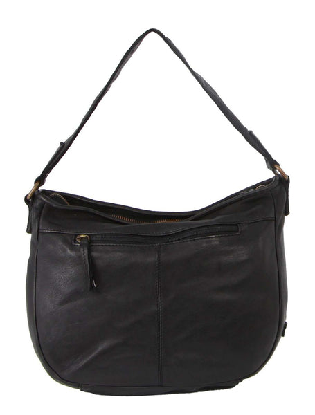 Pierre Cardin Woven Leather Ladies Crossbody Should Bag Handbag Black