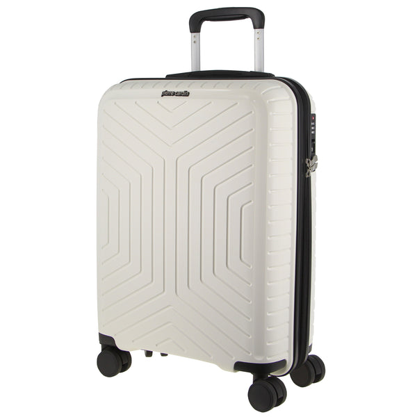 Pierre Cardin Hard Shell Spinner Suitcase Luggage Bag Medium 65cm 89L White