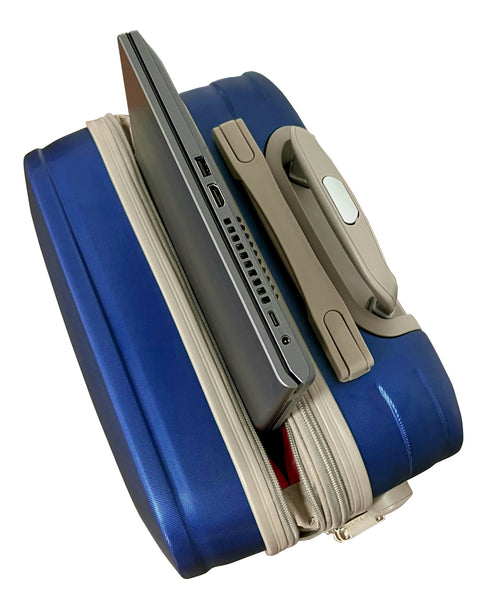 Pierre Cardin Hard Shell Hardshell Spinner Suitcase Luggage Bag 54cm 49L Blue