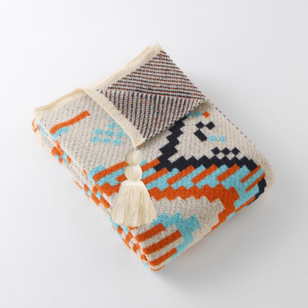 Bohemian Geometric Woven Throw Blanket Rug Sofa Cover Tassels 130 x 200cm