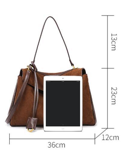 PU Leather Shoulder Bag Handbag Gold Accents Top Handle Black