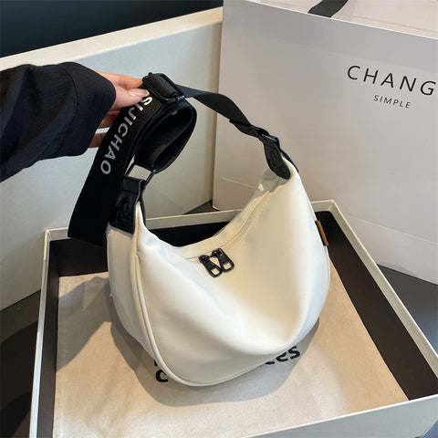 Large Capacity Canvas Crossbody Shoulder Bag Handbag Off White