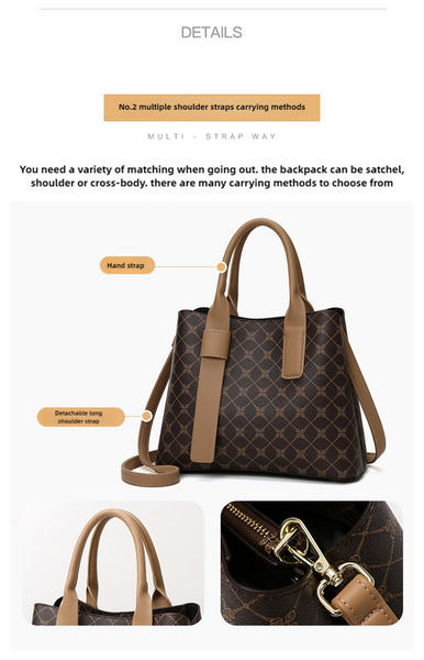 Classic Designer Look Fashion PU Leather Tote Shoulder Bag Handbag White Blue