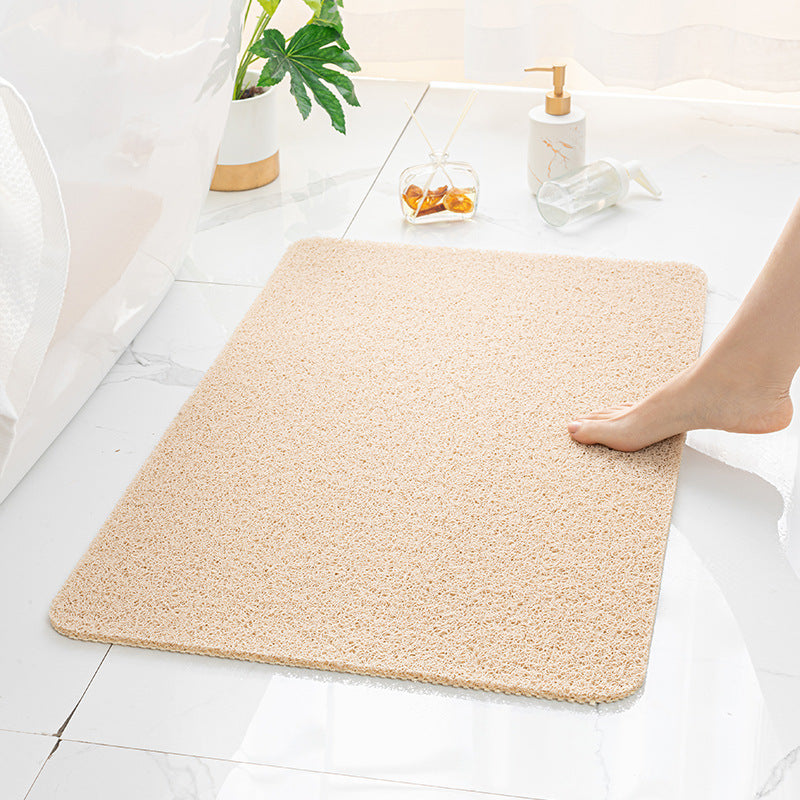 Non Slip Loofah Style Bath Bathroom Mat Quick Dry Soft Beige 40x60cm