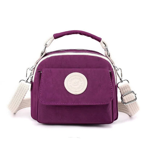 Compact Nylon Crossbody Shoulder Bag Handbag Purple