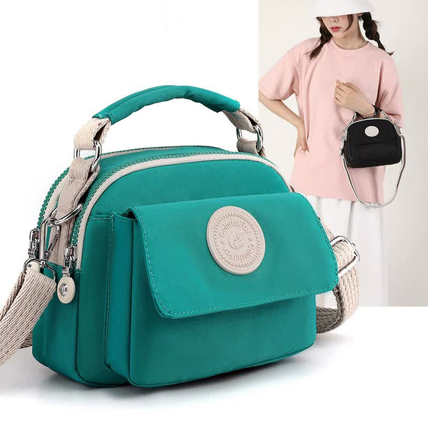Compact Nylon Crossbody Shoulder Bag Handbag Purple
