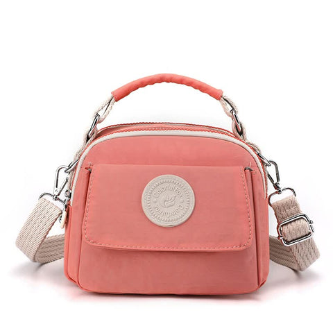 Compact Nylon Crossbody Shoulder Bag Handbag Pink