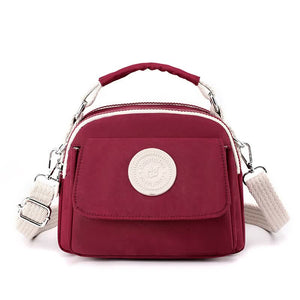 Compact Nylon Crossbody Shoulder Bag Handbag Red