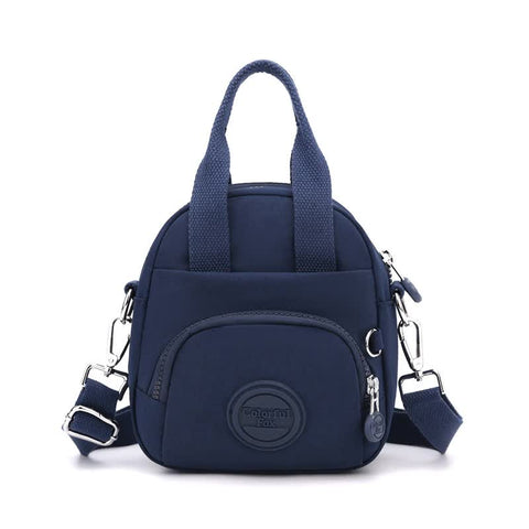 Waterproof Nylon Crossbody Shoulder Bag Handbag Multi Pocket Lightweight Blue