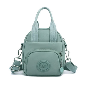 Waterproof Nylon Crossbody Shoulder Bag Handbag Multi Pocket Lightweight Green
