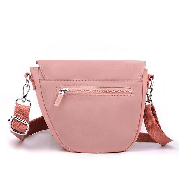 Nylon Sling Crossbody Shoulder Bag Handbag Adjustable Strap Lightweight Black