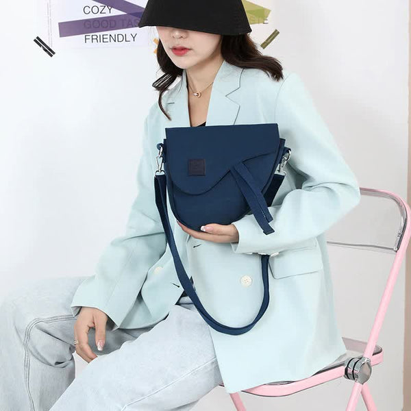 Nylon Sling Crossbody Shoulder Bag Handbag Adjustable Strap Lightweight Pink