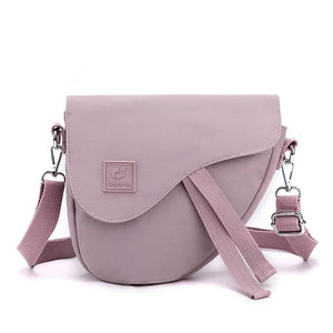 Nylon Sling Crossbody Shoulder Bag Handbag Adjustable Strap Lightweight Purple
