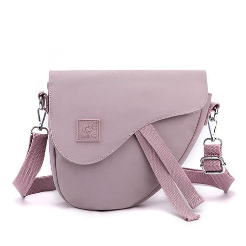 Nylon Sling Crossbody Shoulder Bag Handbag Adjustable Strap Lightweight Purple