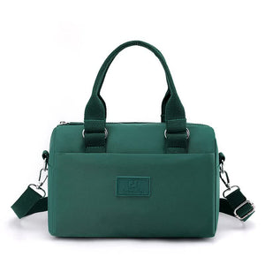 Nylon Crossbody Shoulder Bag Handbag Lightweight Multi Pocket Green