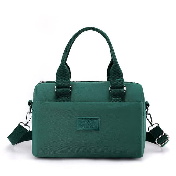 Nylon Crossbody Shoulder Bag Handbag Lightweight Multi Pocket Green