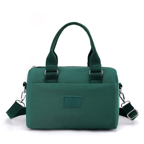 Nylon Crossbody Shoulder Bag Handbag Lightweight Multi Pocket Green