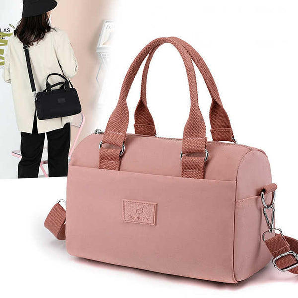 Nylon Crossbody Shoulder Bag Handbag Lightweight Multi Pocket Green