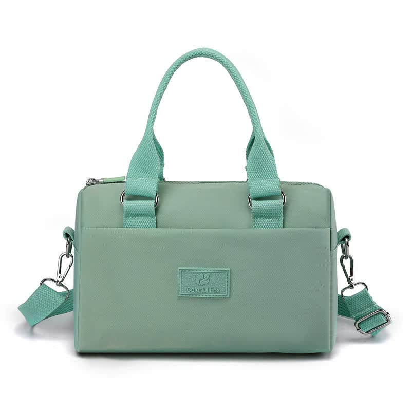 Nylon Crossbody Shoulder Bag Handbag Lightweight Multi Pocket Light Green