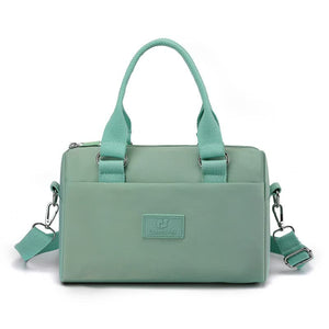 Nylon Crossbody Shoulder Bag Handbag Lightweight Multi Pocket Light Green