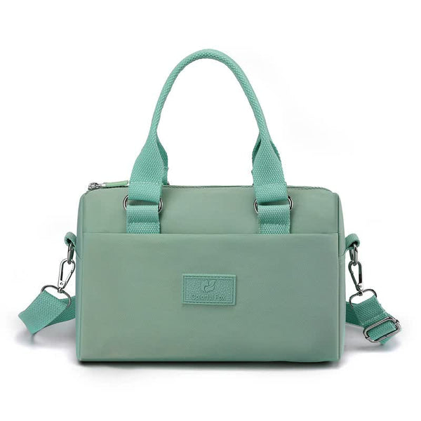 Nylon Crossbody Shoulder Bag Handbag Lightweight Multi Pocket Light Green