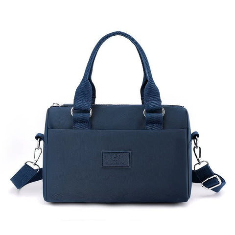 Nylon Crossbody Shoulder Bag Handbag Lightweight Multi Pocket Blue