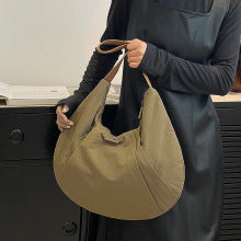 Waterproof Nylon Crescent Tote Underarm Shoulder Bag Lightweight Black