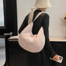 Waterproof Nylon Crescent Tote Underarm Shoulder Bag Lightweight Black