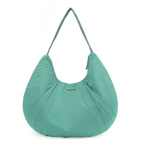 Waterproof Nylon Crescent Tote Underarm Shoulder Bag Lightweight Green